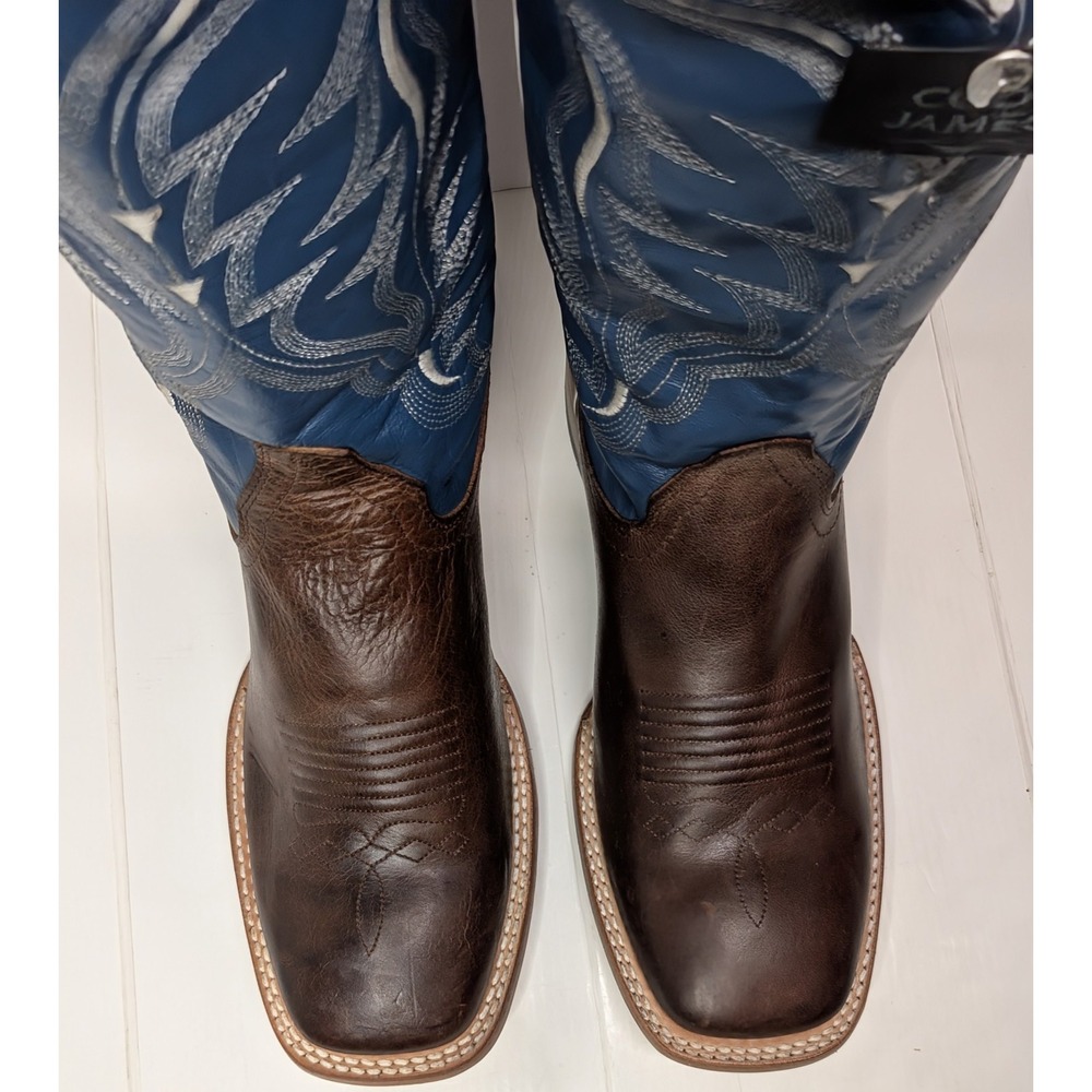 Cody James BBS16 Stockman Mens Copper Blue Square Toe Cowboy Boots 8 D